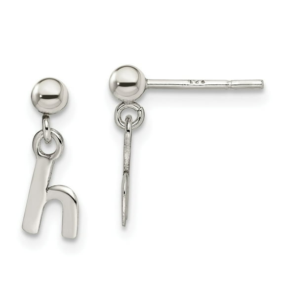 White Sterling Silver Earring Drop & Dangle Women'S 13 mm 5