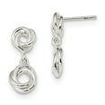 thumbnail image 1 of White Sterling Silver Earring Drop & Dangle Women'S 22 mm 8.7, 1 of 1