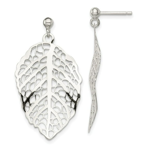 White Sterling Silver Earring Drop & Dangle Women'S 37 mm 20
