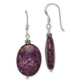 thumbnail image 1 of White Sterling Silver Earring Drop & Dangle Women'S Charoite 34 mm 12, 1 of 2