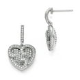 thumbnail image 1 of White Sterling Silver Earring Drop & Dangle Women'S Cubic Zirconia CZ Clear 21 mm 15, 1 of 2