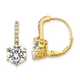 thumbnail image 1 of White Sterling Silver Earring Drop & Dangle Women'S Cubic Zirconia CZ Round 19.69 mm 8.42, 1 of 2