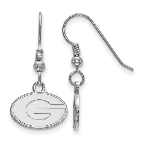 White Sterling Silver Earring Georgia Women'S NCAA University Of 29 mm 15
