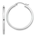 thumbnail image 1 of White Sterling Silver Earring Hoop Women'S 31 mm 30, 1 of 3