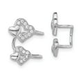 thumbnail image 1 of White Sterling Silver Earring Non Pierced Women'S Cubic Zirconia CZ Clear 15 mm 10, 1 of 2