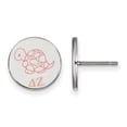 thumbnail image 1 of White Sterling Silver Earring Pink Green Women'S Greek Delta Zeta 12 mm, 1 of 2