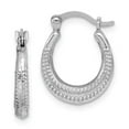 thumbnail image 1 of White Sterling Silver Earring Shrimp Creole Women'S 12 mm, 1 of 2