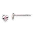 thumbnail image 1 of White Sterling Silver Earring Stud (10) October Women'S Crystal 4 mm, 1 of 2
