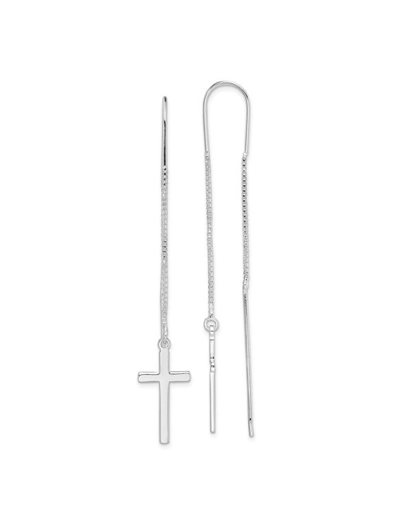 White Sterling Silver Earring Threaders Women'S 65.22 mm 10.64
