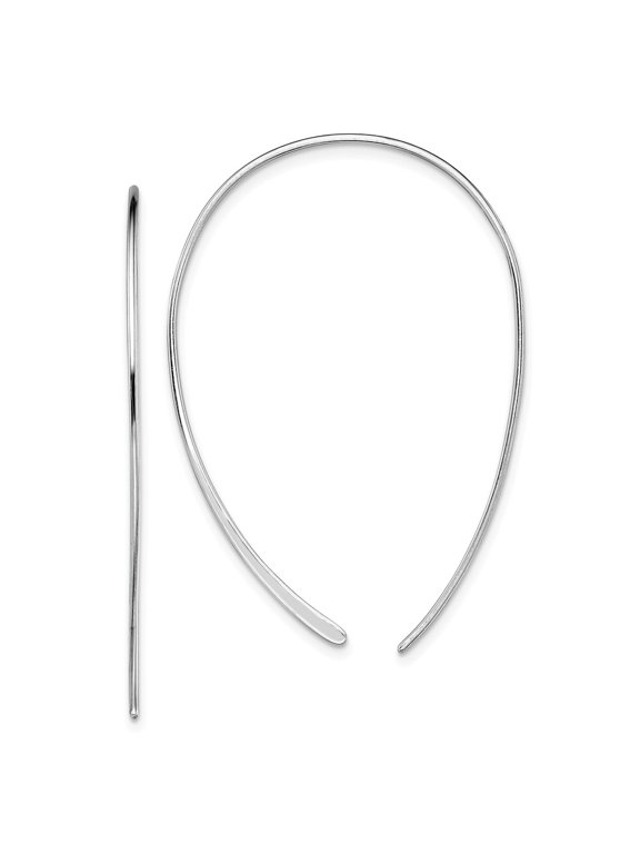 White Sterling Silver Earring Threaders Women'S Round 47.61 mm 2.05