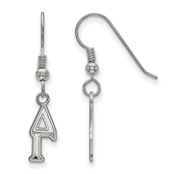 White Sterling Silver Earring Women'S Greek Delta Gamma 34 mm 6