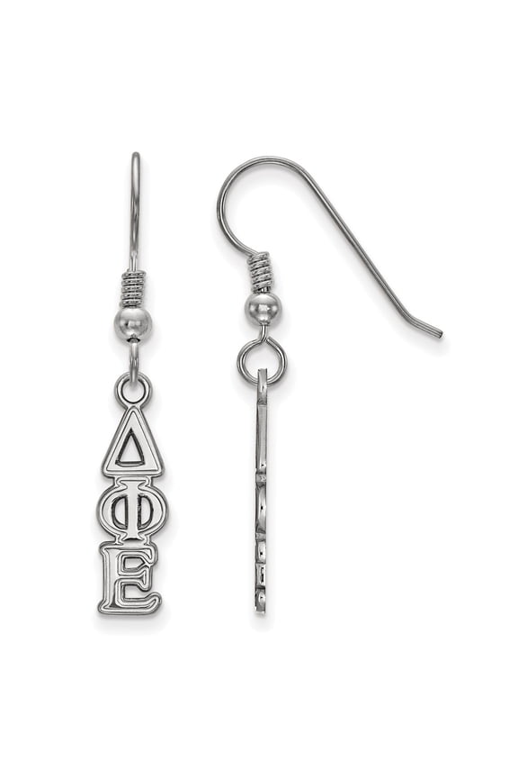 White Sterling Silver Earring Women'S Greek Delta Phi Epsilon 38 mm 5