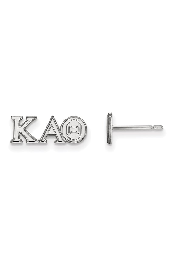 White Sterling Silver Earring Women'S Greek Kappa Alpha Theta 6 mm 15
