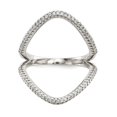 thumbnail image 1 of White Sterling Silver Ring Band Fashion Closed Back Cubic Zirconia CZ Round Clear, 1 of 5