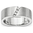 thumbnail image 1 of White Sterling Silver Ring Band Fashion Cubic Zirconia CZ Clear, 1 of 3