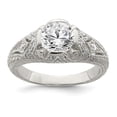 thumbnail image 1 of White Sterling Silver Ring Band Fashion Cubic Zirconia CZ, 1 of 2