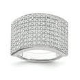 thumbnail image 1 of White Sterling Silver Ring Band Fashion Cubic Zirconia CZ, 1 of 2