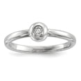 thumbnail image 1 of White Sterling Silver Ring Band Fashion Rounded Cubic Zirconia CZ Clear, 1 of 4