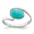thumbnail image 1 of White Sterling Silver Ring Band Gemstone Amazonite, 1 of 2