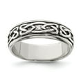 thumbnail image 1 of White Sterling Silver Ring Band Men's Design, 1 of 2
