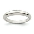 thumbnail image 1 of White Sterling Silver Ring Band Stackable, 1 of 2