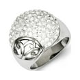 thumbnail image 1 of White Sterling Silver Ring Band Themed Crystal Rhodium Plated Stellux, 1 of 1