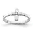 thumbnail image 1 of White Sterling Silver Ring Band Themed Cubic Zirconia CZ Clear, 1 of 3