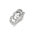 thumbnail image 1 of White Sterling Silver Ring Band Themed Cubic Zirconia CZ, 1 of 1
