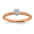 thumbnail image 1 of White Sterling Silver Ring Band Themed Diamond Round, 1 of 6