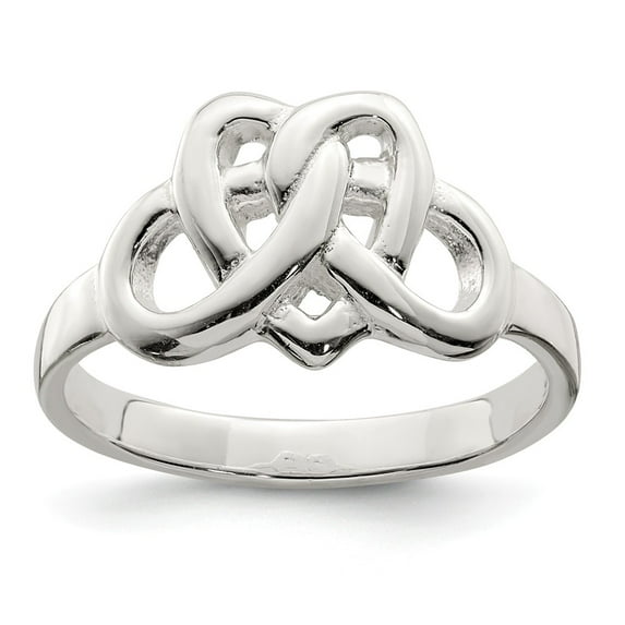 White Sterling Silver Ring Band Themed Fancy