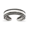 thumbnail image 1 of White Sterling Silver Ring Band Toe Antiqued, Size 7, 1 of 2