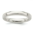 thumbnail image 1 of White Sterling Silver Ring Band Wedding Beveled Comfort, 1 of 2