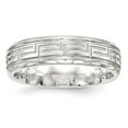 thumbnail image 1 of White Sterling Silver Ring Band Wedding Beveled Standard, 1 of 4