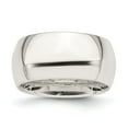 thumbnail image 1 of White Sterling Silver Ring Band Wedding Comfort 10mm Fit Size 10.5, 1 of 3