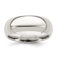 thumbnail image 1 of White Sterling Silver Ring Band Wedding Comfort 7mm Fit Size 12.5, 1 of 2