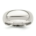 thumbnail image 1 of White Sterling Silver Ring Band Wedding Comfort Domed, 1 of 2