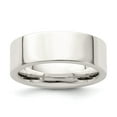 thumbnail image 1 of White Sterling Silver Ring Band Wedding Comfort Flat, 1 of 2