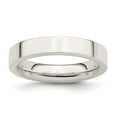 thumbnail image 1 of White Sterling Silver Ring Band Wedding Comfort Flat, 1 of 2