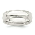 thumbnail image 1 of White Sterling Silver Ring Band Wedding Milgrain Comfort Half Round, 1 of 2