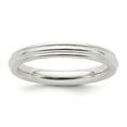 thumbnail image 1 of White Sterling Silver Ring Band Wedding Milgrain Comfort Half Round, 1 of 2