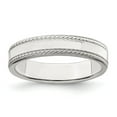 thumbnail image 1 of White Sterling Silver Ring Band Wedding Milgrain Standard Flat, 1 of 2
