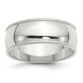 thumbnail image 1 of White Sterling Silver Ring Band Wedding Milgrain Standard Half Round, 1 of 2