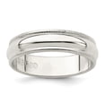 thumbnail image 1 of White Sterling Silver Ring Band Wedding Milgrain Standard Half Round, 1 of 2