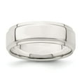 thumbnail image 1 of White Sterling Silver Ring Band Wedding Ridged Standard Flat, 1 of 2