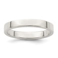 thumbnail image 1 of White Sterling Silver Ring Band Wedding Standard Flat, 1 of 2
