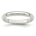 thumbnail image 1 of White Sterling Silver Ring Band Wedding Standard Half Round, 1 of 2