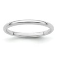 thumbnail image 1 of White Sterling Silver Ring Band Wedding Standard Half Round, 1 of 2