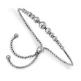 thumbnail image 1 of White Sterling Silver bracelet Adjustable & Stretch Wrap 9 in 6 mm, 1 of 2