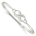thumbnail image 1 of White Sterling Silver bracelet Bangle 23 mm Infinity Hinged, 1 of 3
