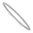 thumbnail image 1 of White Sterling Silver bracelet Bangle Cubic Zirconia CZ Round Clear 2 mm, 1 of 3